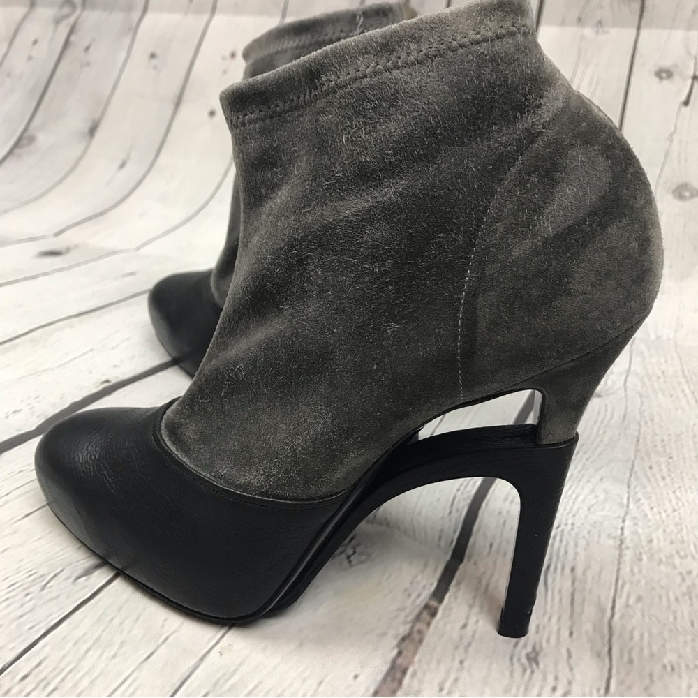 Bruno Frisoni Leather and Sueded Leather Platform Ankle Boot
